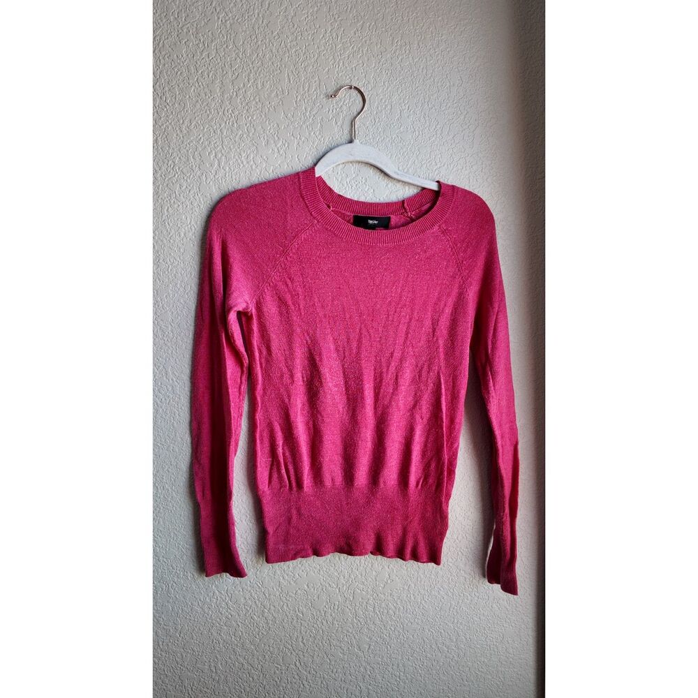2012 Mossimo Supply Co Pink Fitted Crewneck Sweater XS Y2K Style Target